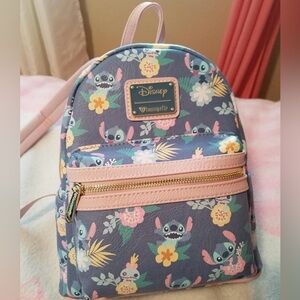 Disney Loungefly Lilo & Stitch with Scrump Tropical Hawaiian Mini Backpack